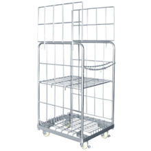 Fil d’acier utilisé multi-usages populaire mesh conteneurs/Rolling conteneur de chariot/rouleau cage